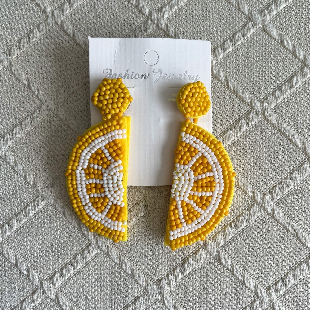 🍋 Fun Lemon Earrings